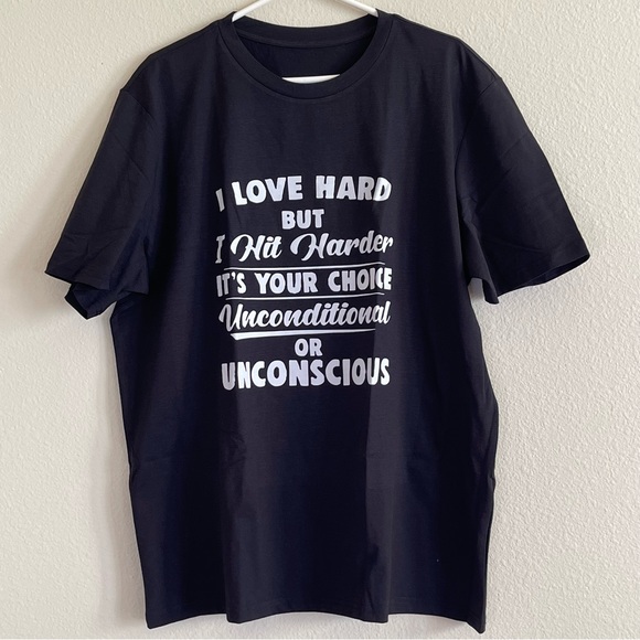 Black and white sarcastic funny graphics short sleeve t-shirt - Picture 3 of 5